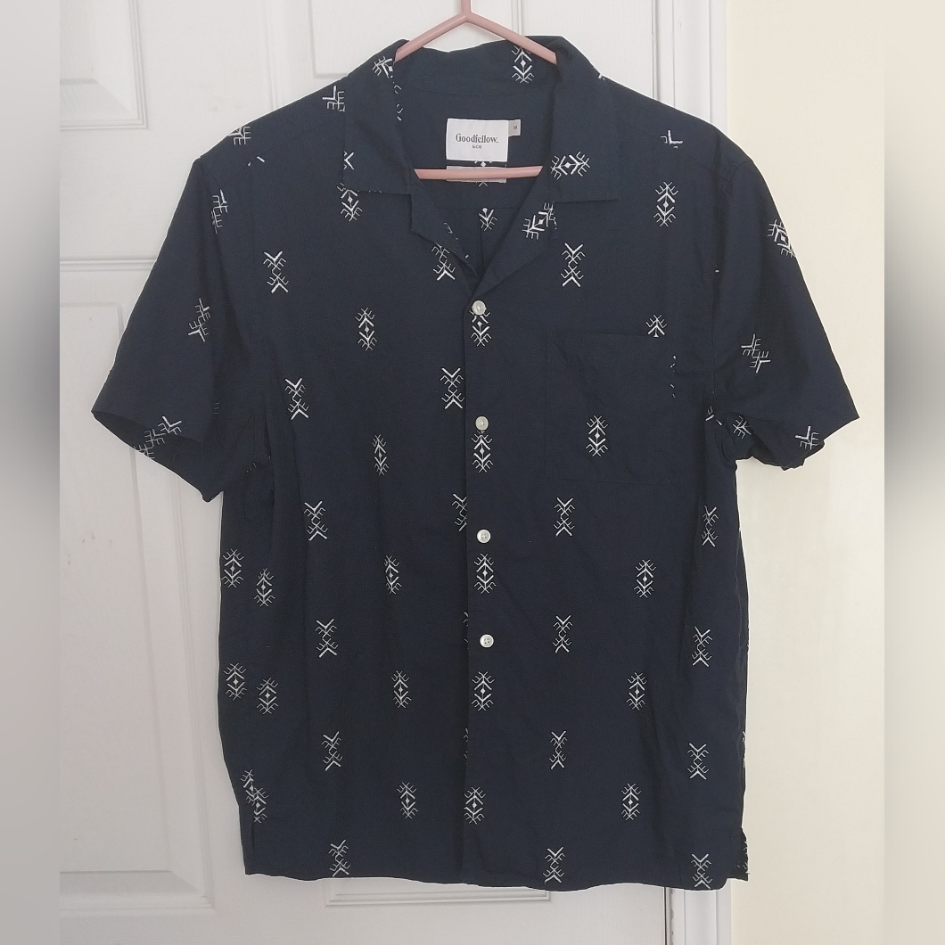 Mens Ss Button Down Shirt